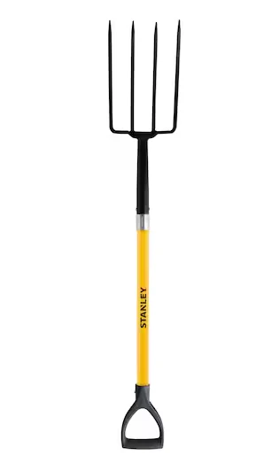 (89858) Stanley Fiberglass D-Handel Garden Fork