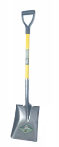 (9498) Fiberglass D-Handle Square Flat Shovel