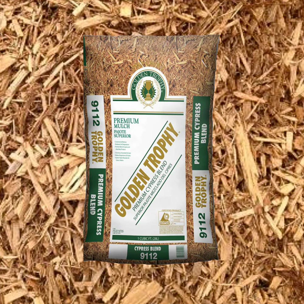 (9112) Golden Trophy Cypress Blend Mulch (1 CF)