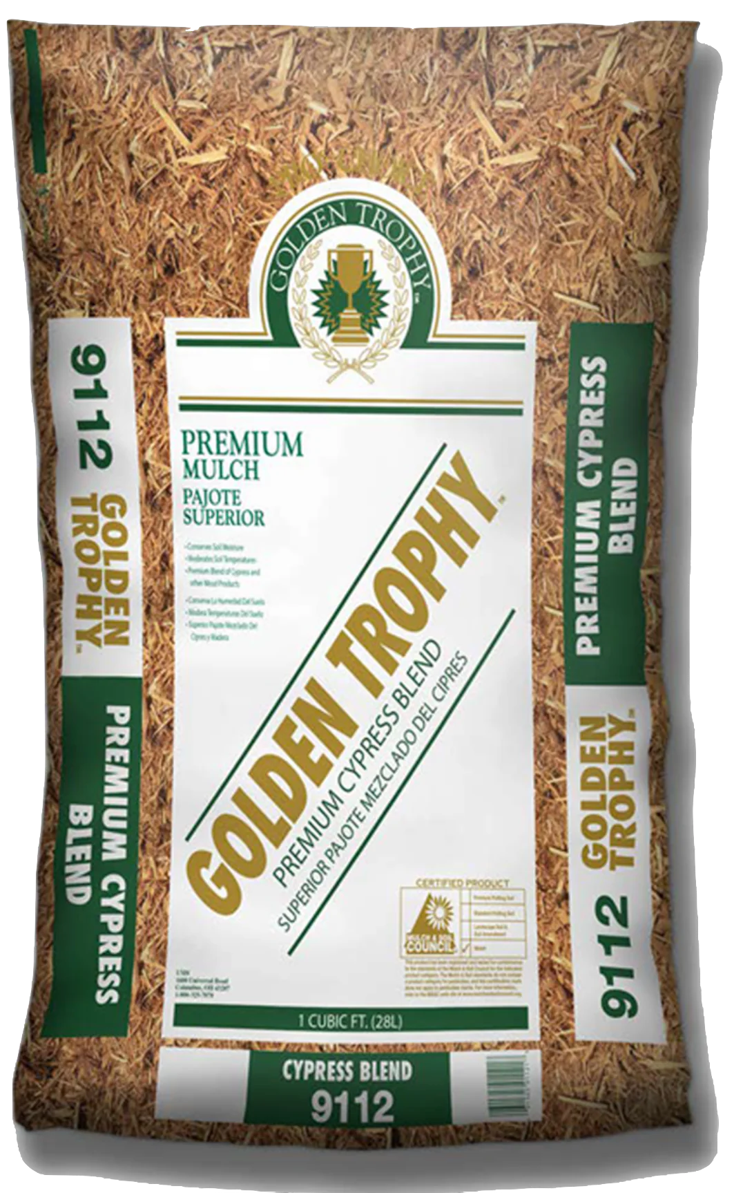 (9112) Golden Trophy Cypress Blend Mulch (1 CF) - Image 2